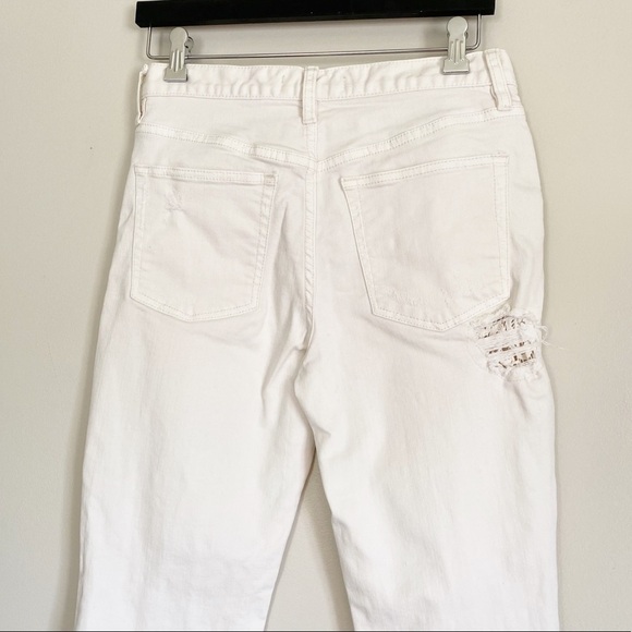 FREE PEOPLE Lacey Stilt Distressed Jeans White 27 - Picture 12 of 15